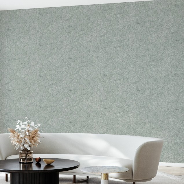 Fototapet cu flori delicate Rose, Winter Spruce, design modern