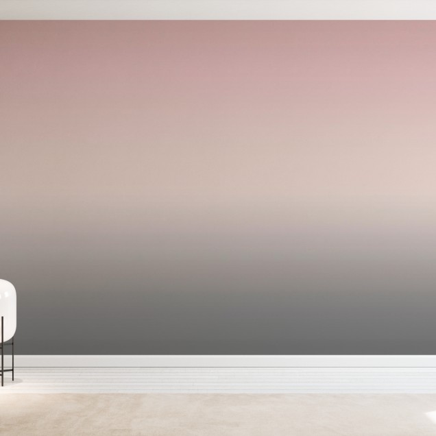 Tapet Miami, City Morning, cu un gradient de culori delicat în tonuri de roz și gri, inspirat din răsăritul soarelui peste Miami.