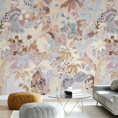 Tapet cu design floral minimalist Eve's Foliage