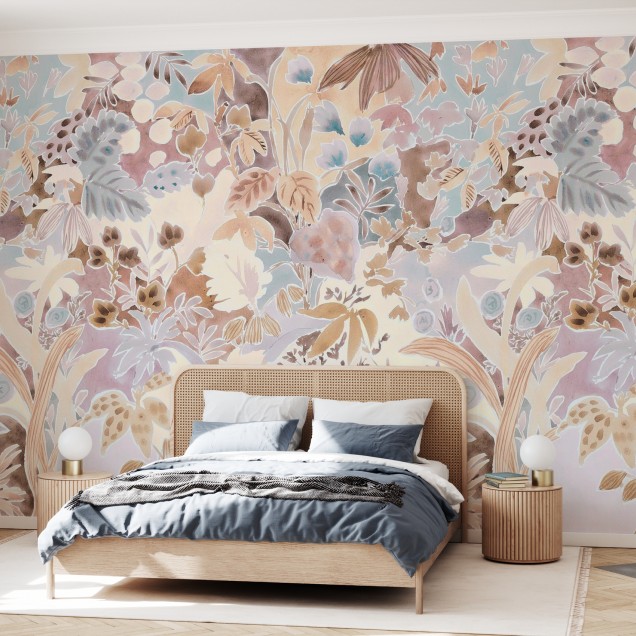 Tapet cu design floral minimalist Eve's Foliage