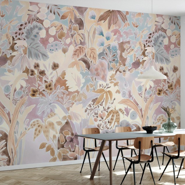 Tapet cu design floral minimalist Eve's Foliage