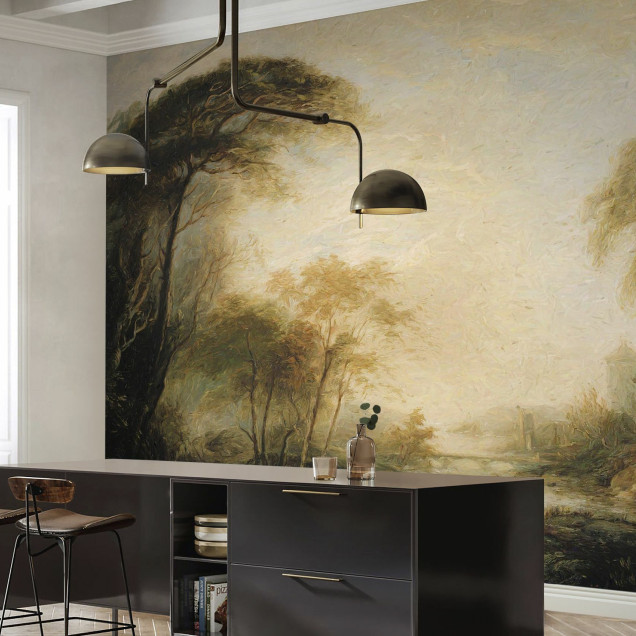 Wallpaper Lush Scenery cu un peisaj luxuriant