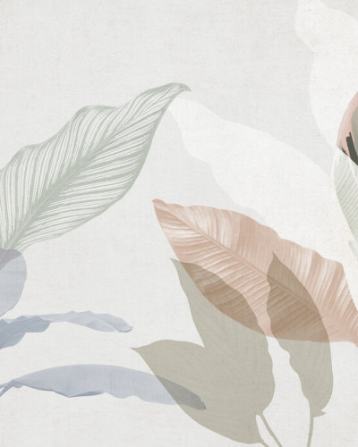 Tapet modern cu frunze delicate, Wild Bouquet
