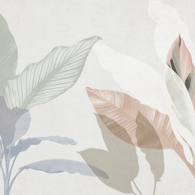Tapet modern cu frunze delicate, Wild Bouquet