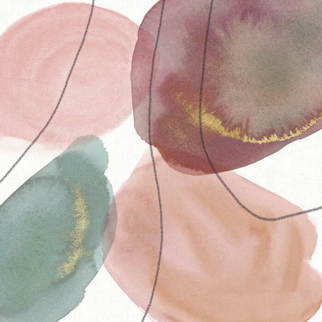 Tapet cu model abstract, pete de culori delicate