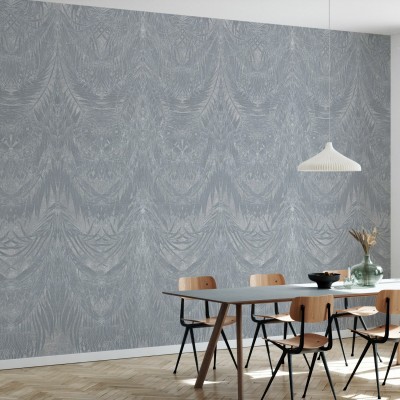 Wallpaper abstract cu design modern Plumage II, gri deschis