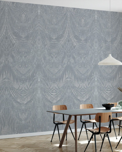Wallpaper abstract cu design modern Plumage II, gri deschis
