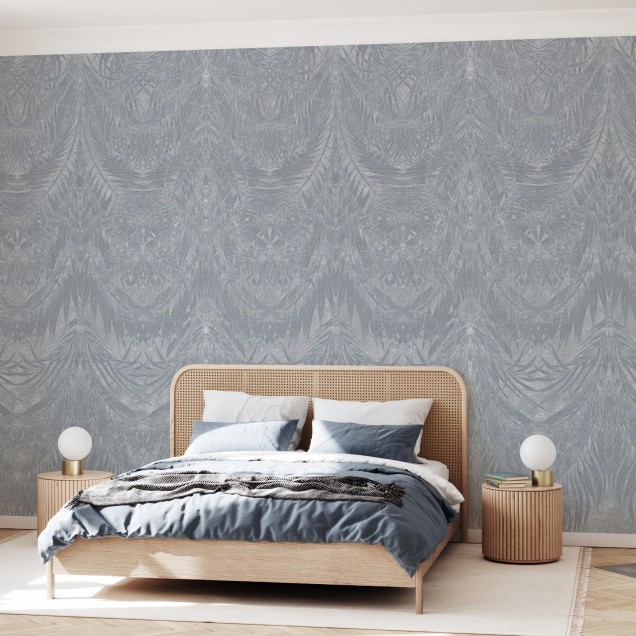 Wallpaper abstract cu design modern Plumage II, gri deschis