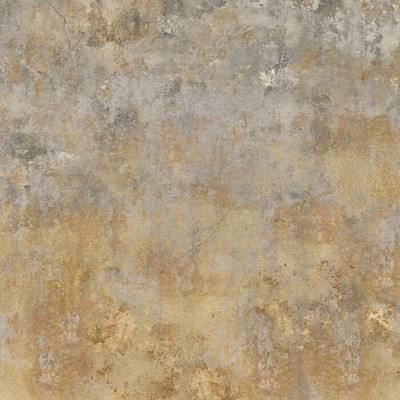 Fototapet cu design modern de beton, cu nuanțe de gri și auriu, aplicat pe un perete într-un interior modern.