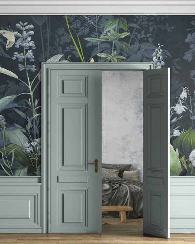 Tapet cu design floral Blue Forest