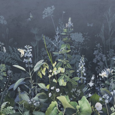 Tapet cu design floral Blue Forest