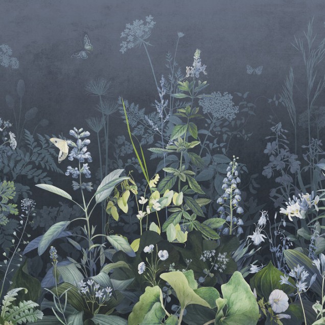 Tapet cu design floral Blue Forest
