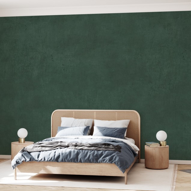 Tapet cu perete din piatră antică, în culoarea verde smarald, pentru decorarea casei.