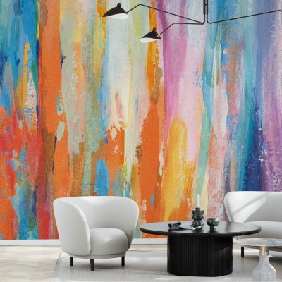 Tapet abstract cu culori vibrante, design modern