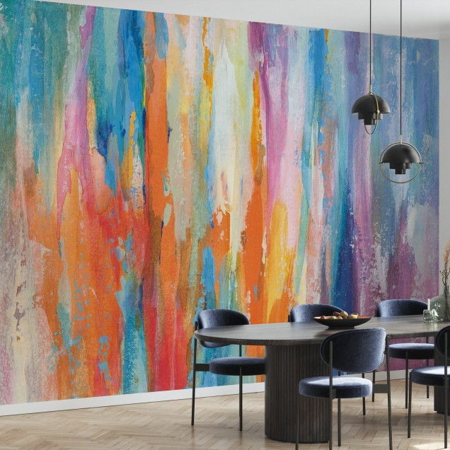 Tapet abstract cu culori vibrante, design modern