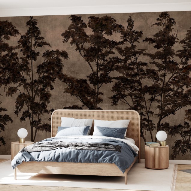 Tapet cu design grafic al copacilor - Maple Dreams