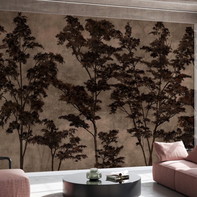 Tapet cu design grafic al copacilor - Maple Dreams