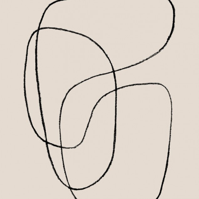 Tapet cu design abstract minimalist, cu linii delicate și o paletă de culori neutre, perfect pentru a crea un sentiment de calm și rafinament.