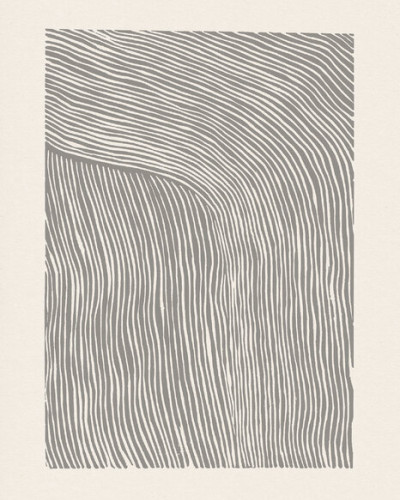 Stripes Linocut, Gray, Photowall