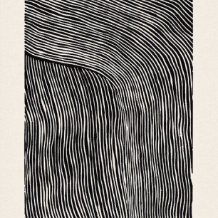 Fototapet Stripes Linocut, Black, Photowall