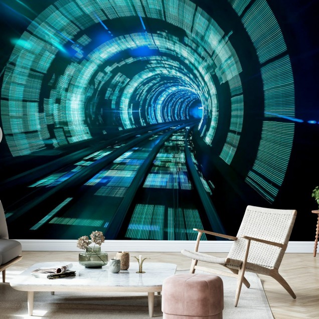 Wallpaper abstract cu tunel vibrant