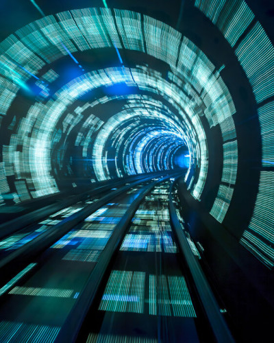 Wallpaper abstract cu tunel vibrant