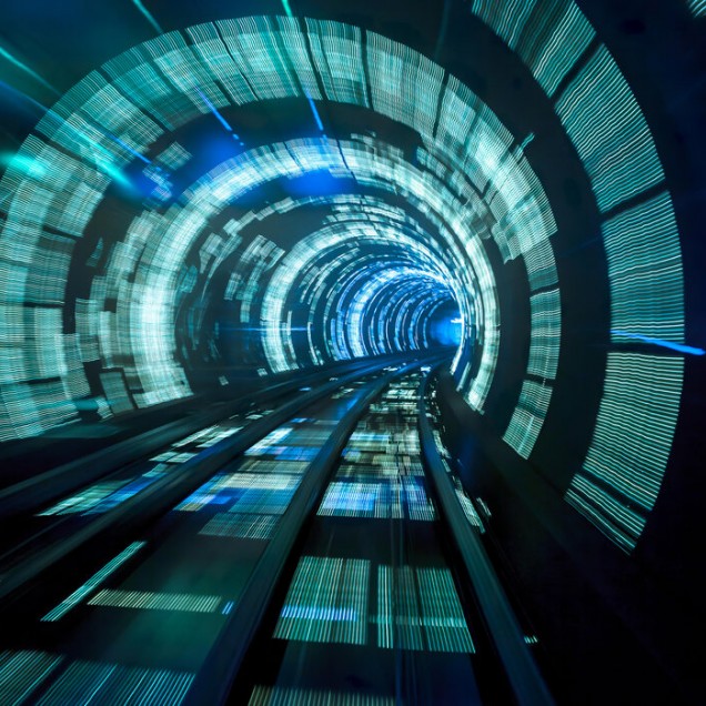 Wallpaper abstract cu tunel vibrant
