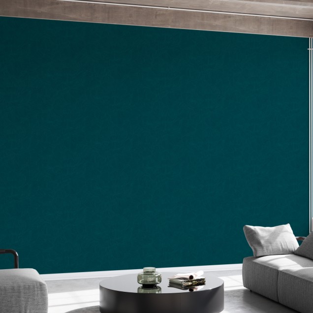 Tapet cu design minimalist, Rose, Dark Pine Forest, Photowall, cu un model abstract de linii subtile pe un fundal verde închis.