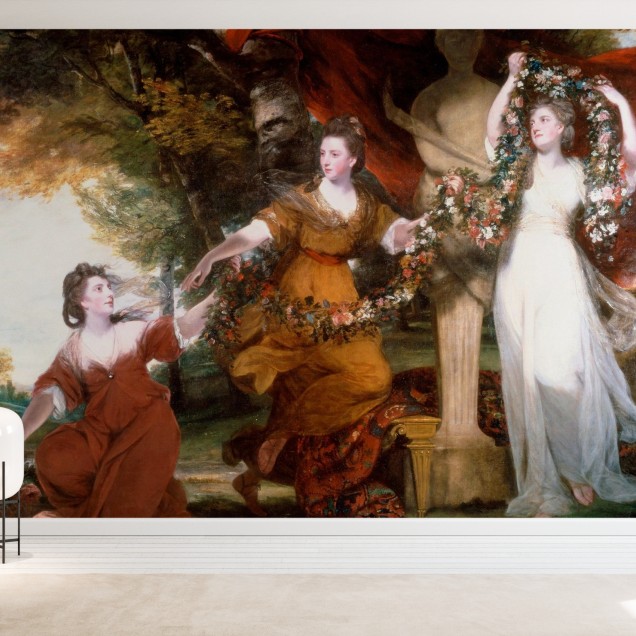 Three Ladies Adorning a Term of Hymen, wallpaper