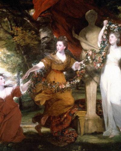 Three Ladies Adorning a Term of Hymen, wallpaper