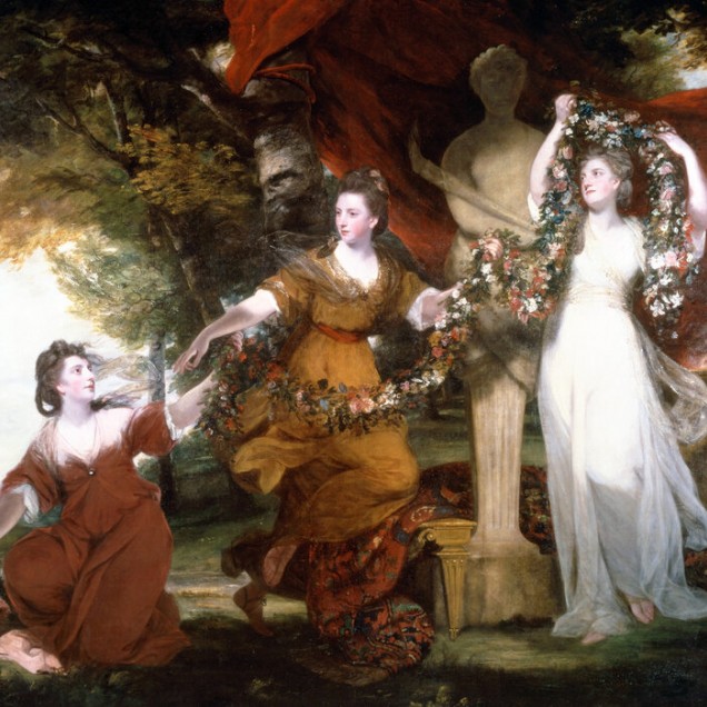 Three Ladies Adorning a Term of Hymen, wallpaper