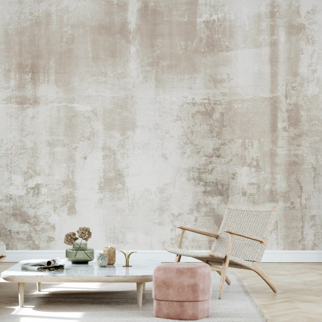 Tapet cu aspect grunge, in nuante de bej, cu o textura unică. Ideal pentru living, dormitor sau birou.