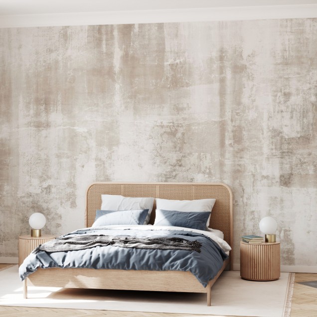 Tapet cu aspect grunge, in nuante de bej, cu o textura unică. Ideal pentru living, dormitor sau birou.