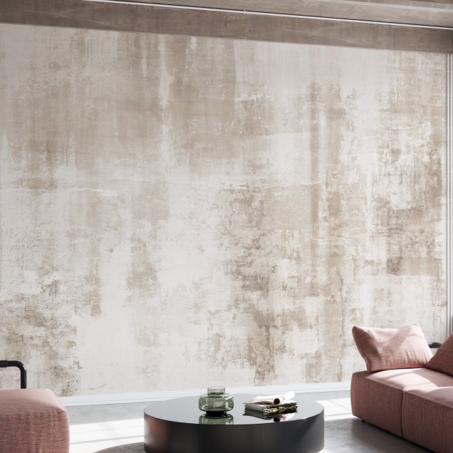 Tapet cu aspect grunge, in nuante de bej, cu o textura unică. Ideal pentru living, dormitor sau birou.