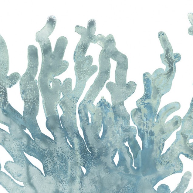 Tapet cu corali albastri, cu un design abstract elegant