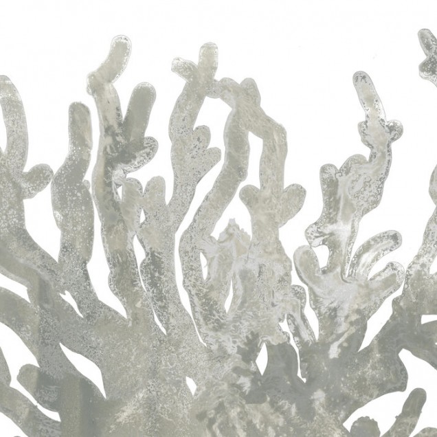 Stone Macro Coral III, wallpaper cu corali gri pe fundal alb, design minimalist, perfect pentru dormitor, sufragerie sau hol.