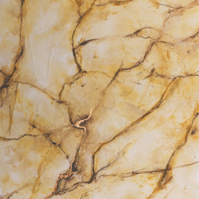 Yellow Marble, fototapet cu un design abstract modern. Nuante calde de galben si accente de aur.