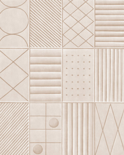 Tapet cu model geometric modern Levels, Sand