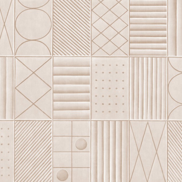 Tapet cu model geometric modern Levels, Sand