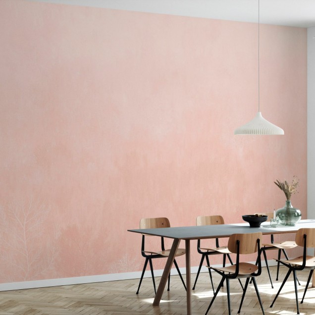 Coral Concrete, Peach,  în culoarea piersicii, cu accente albe, în design modern.