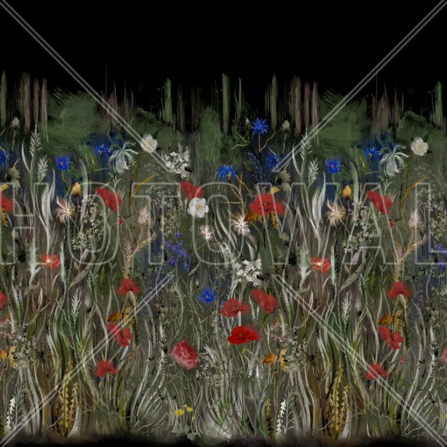 Tapet floral cu design vibrant, imprimat pe o pânză de înaltă calitate, perfect pentru a adăuga eleganță oricărei încăperi.