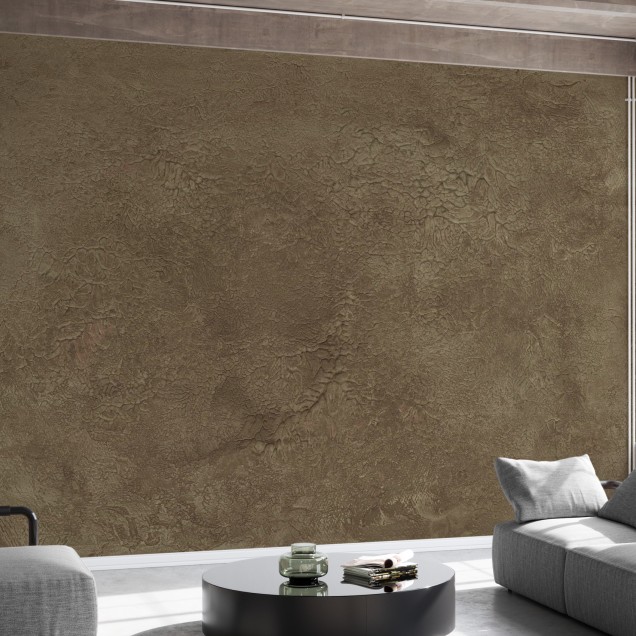 Arcadia IX - Fototapet cu textură de beton, maro, perfect pentru living