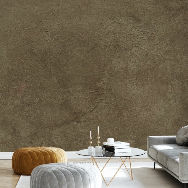 Arcadia IX - Fototapet cu textură de beton, maro, perfect pentru living