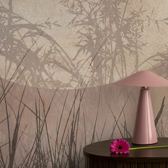 Fototapet cu lună și vegetație, design elegant pentru interior