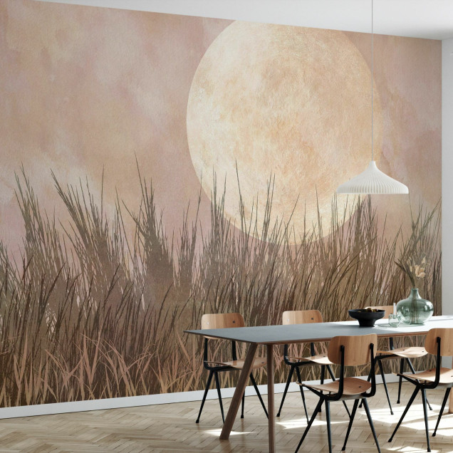 Tapet Moonlight Weeds II, tapet decorativ cu design modern și elegant, cu aspect natural, perfect pentru living, dormitor sau birou.