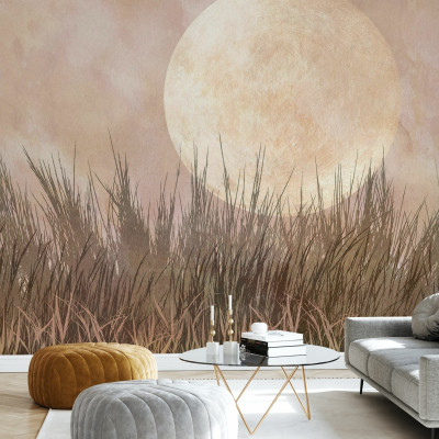 Tapet Moonlight Weeds II, tapet decorativ cu design modern și elegant, cu aspect natural, perfect pentru living, dormitor sau birou.