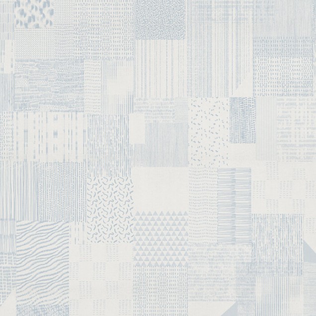 Inspiration Notebook, Blue tapet cu design modern și abstract, cu o culoare albastră delicată și modele geometrice sofisticate.