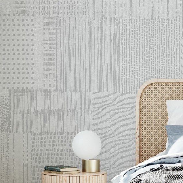 Tapet geometric gri deschis, Inspiration Notebook Grey Bright