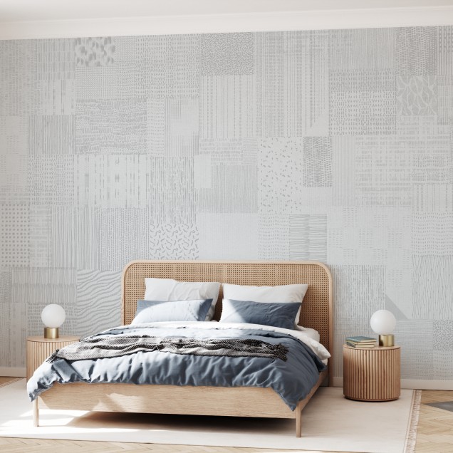 Tapet geometric gri deschis, Inspiration Notebook Grey Bright