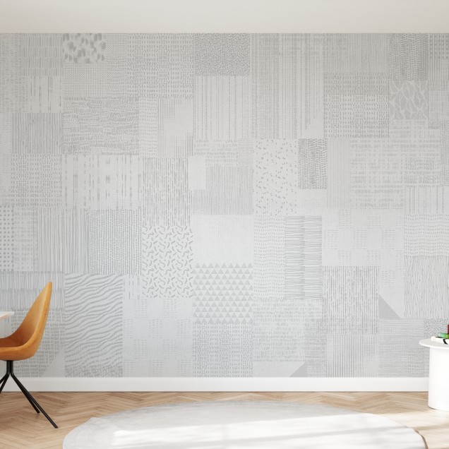 Tapet geometric gri deschis, Inspiration Notebook Grey Bright